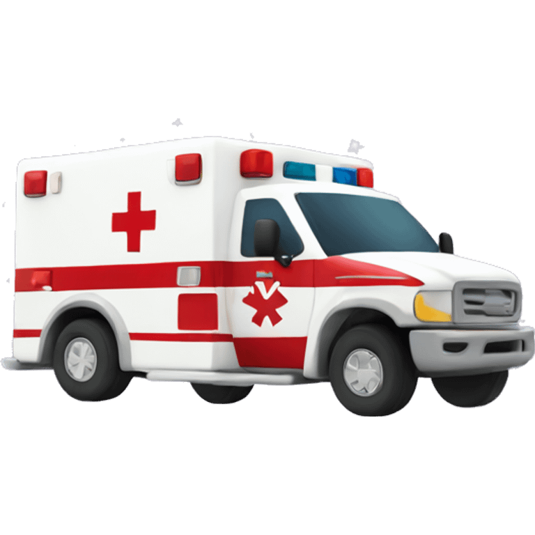 Ambulance with sparkles around it emoji