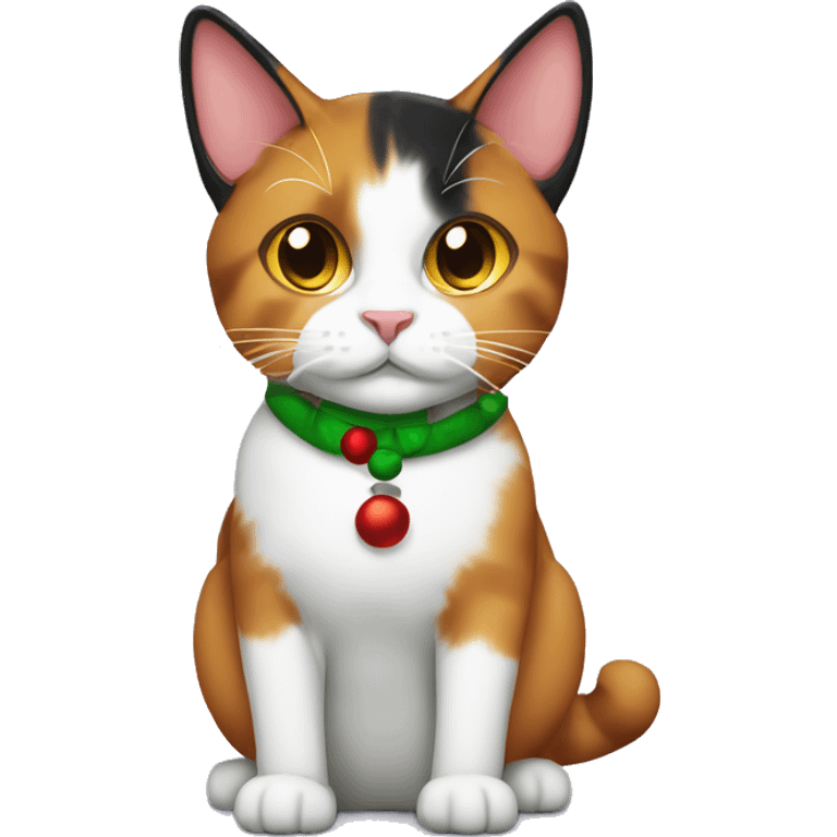 Calico Cat christmas emoji