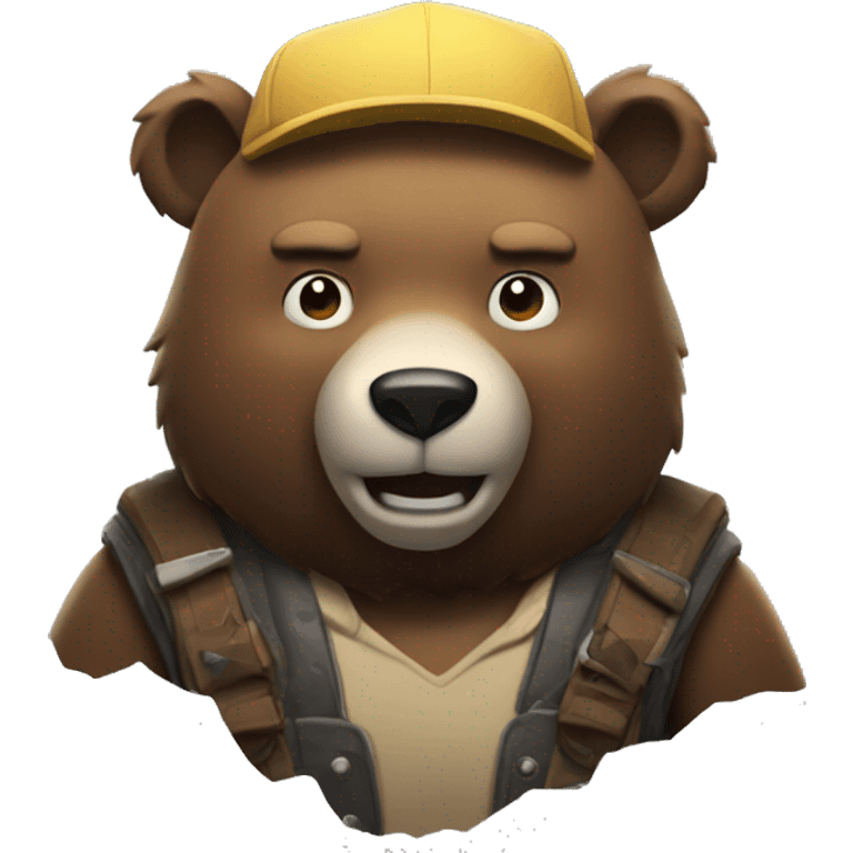 Bear playing Fortnite  emoji