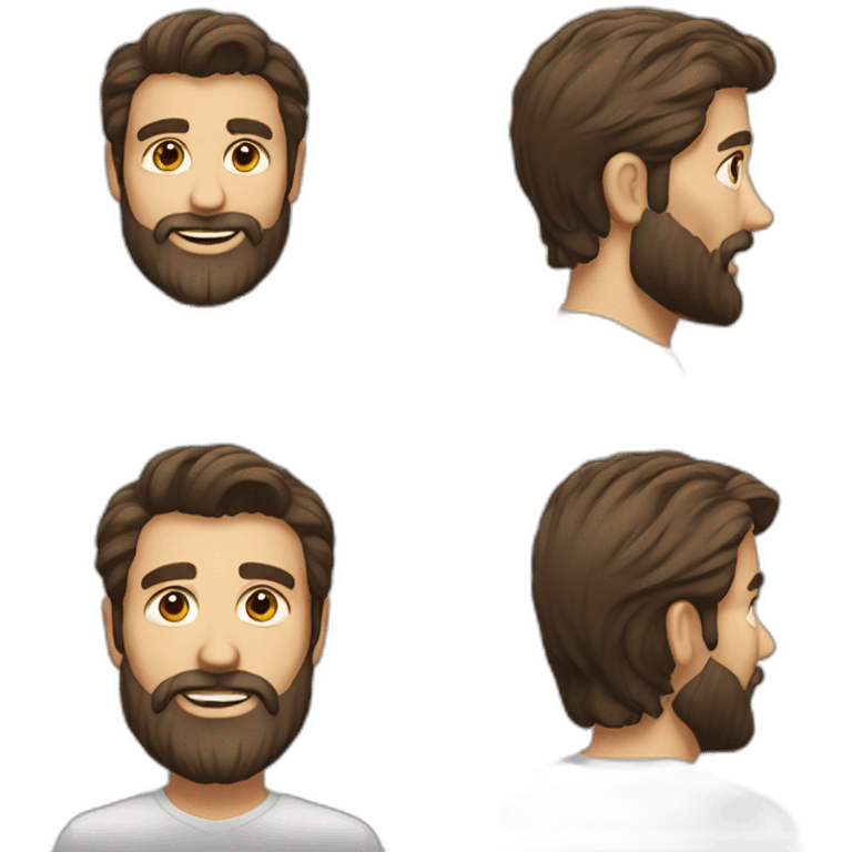 50 yo beard brown hair male emoji