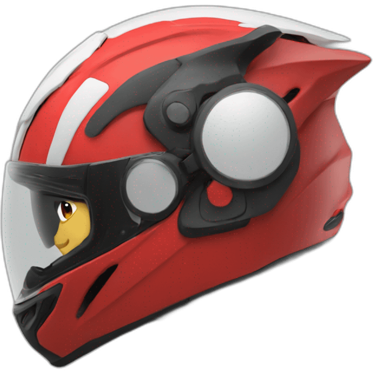 Rider men with red helmet emoji