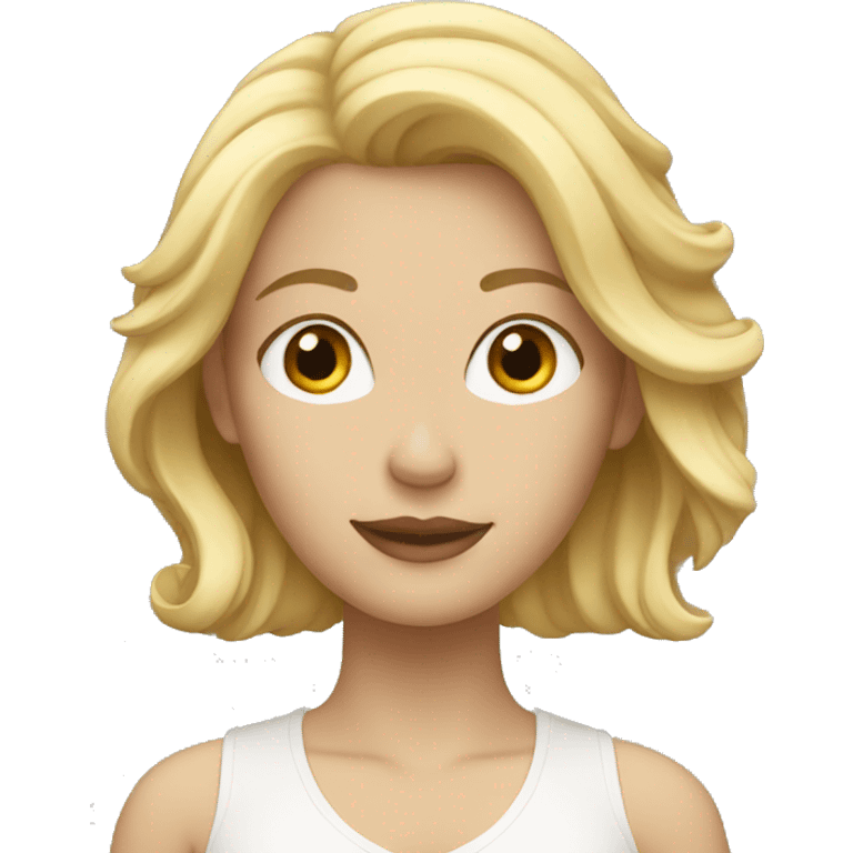 white woman with blonde hair  emoji