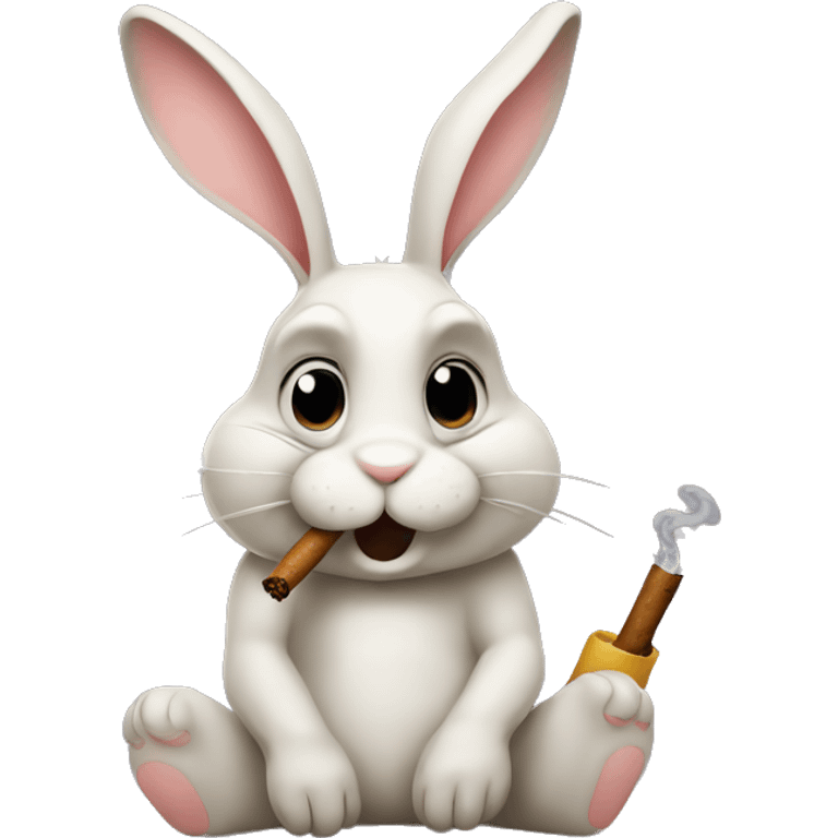 Bunny smoking  emoji