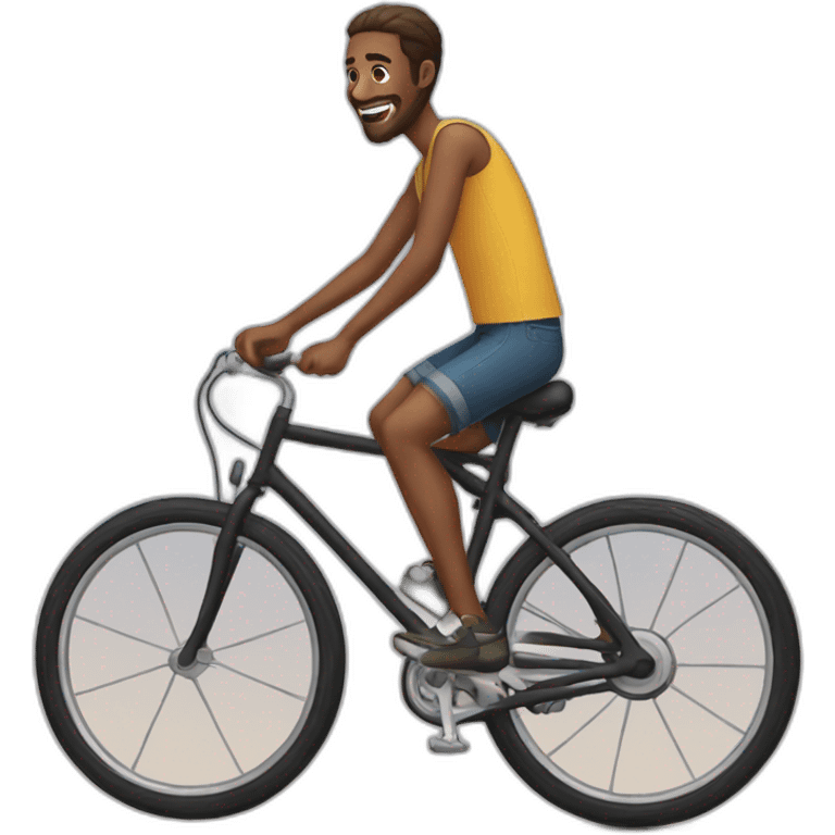 tall guy on bike emoji