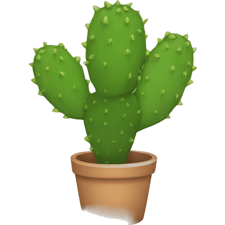 single flat Nopal without pot emoji