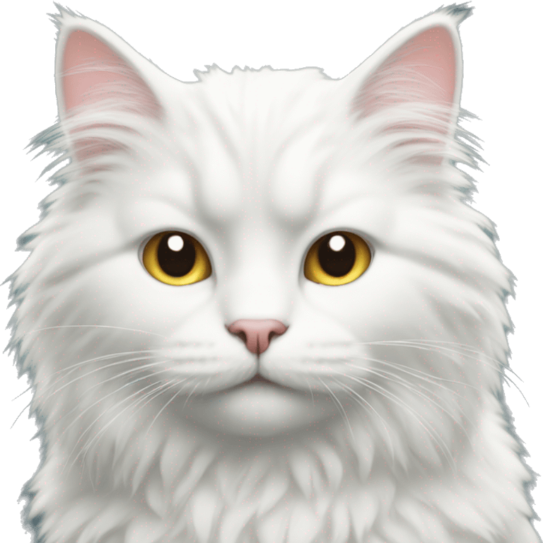 White fluffy cat emoji