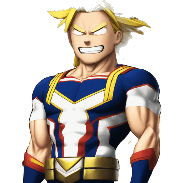 all might qui sourit et brandit le poing emoji