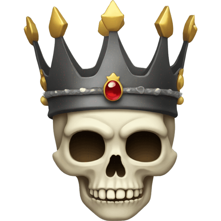 Skull king crown emoji