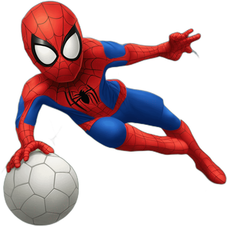 lionel messi as spider man kicking a ball emoji