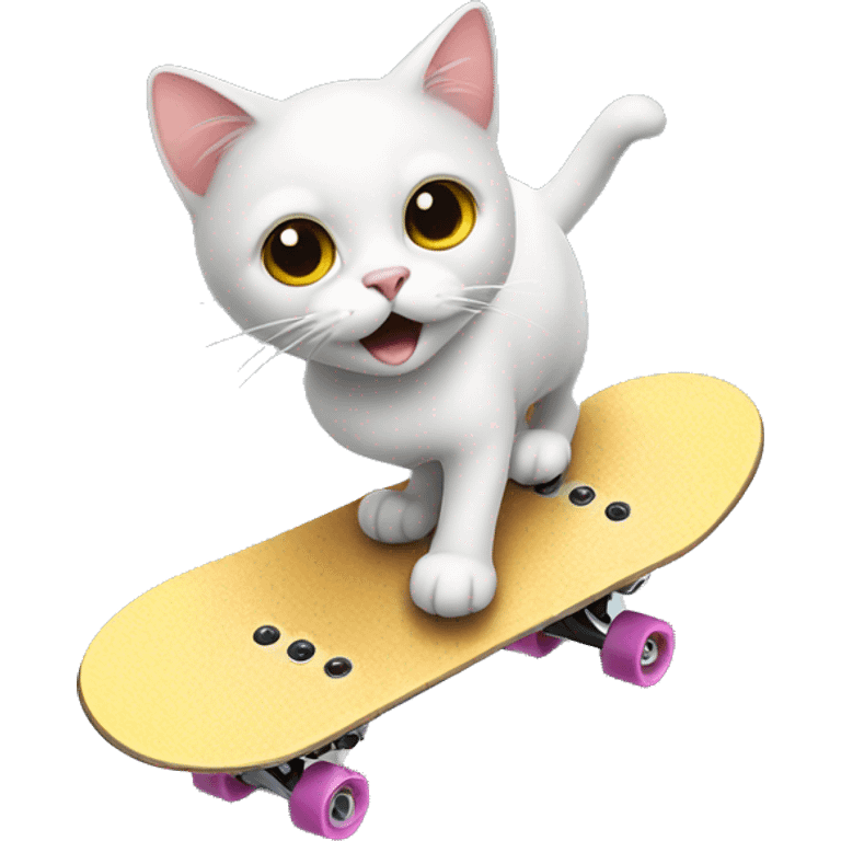 cat on a skate emoji