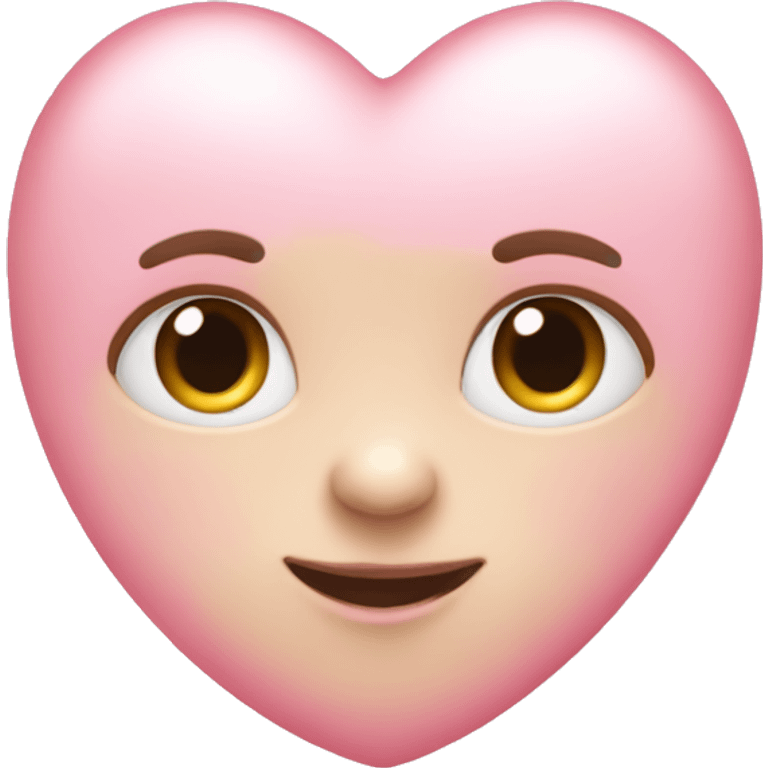 Baby pink love heart emoji