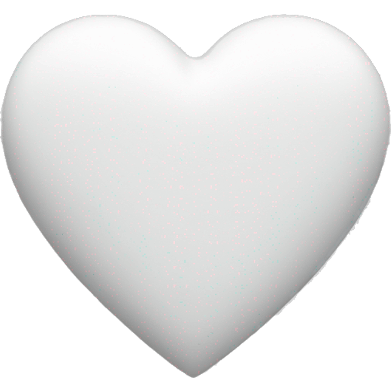 White matte heart emoji