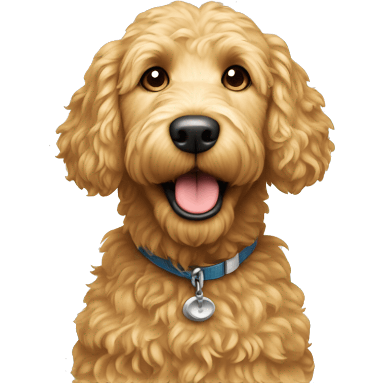 Golden doodle dog  emoji