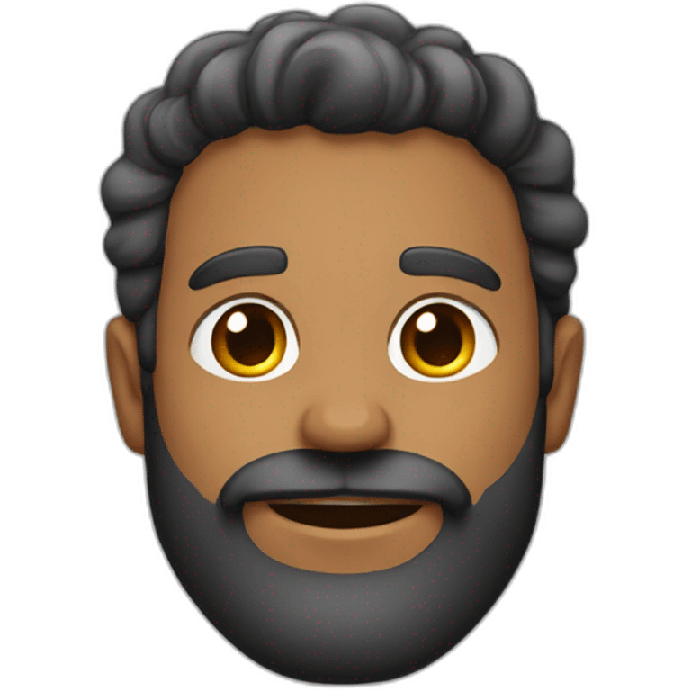 Barba grande e cabelo pequeno emoji