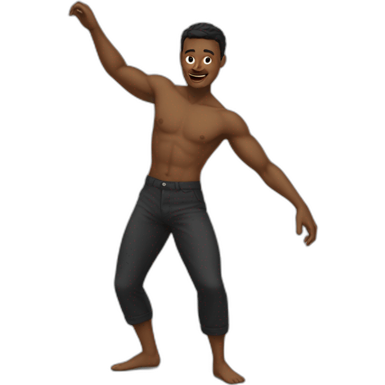 Homme nu qui dance emoji