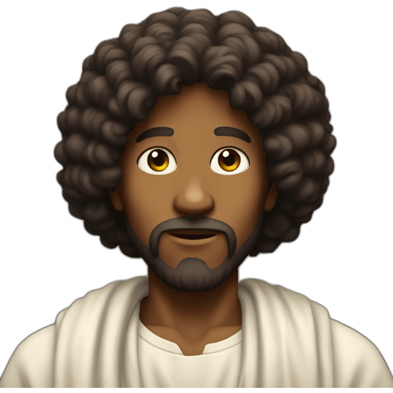 Afro American Jesus Christ emoji