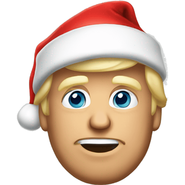 Donald trump wearing Santa hat emoji