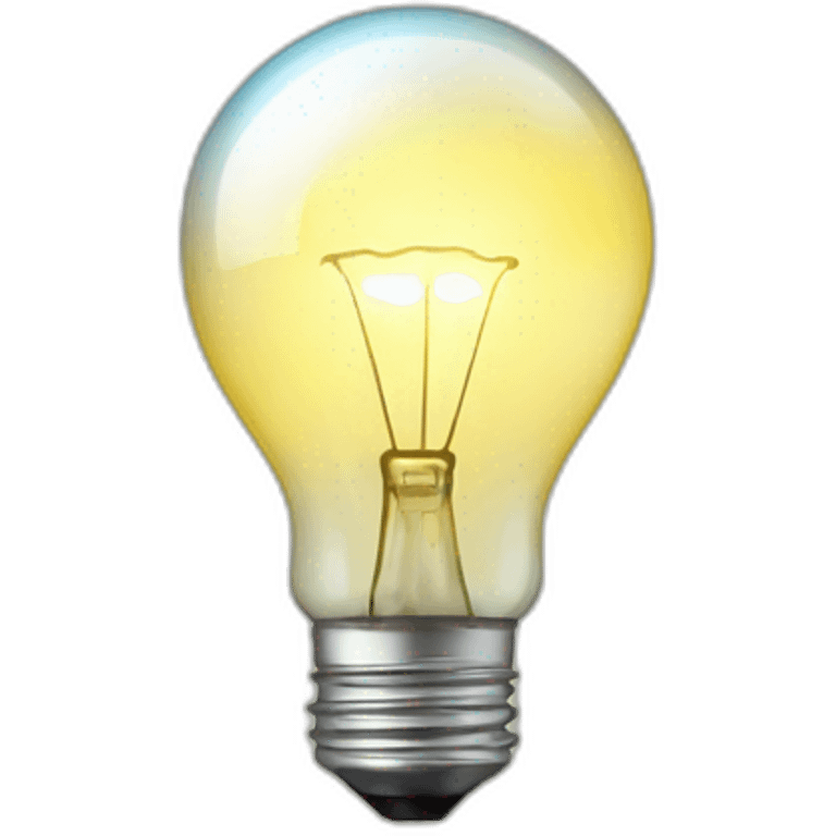 human with a lightbulb over his head and the bulb is on and shine emoji