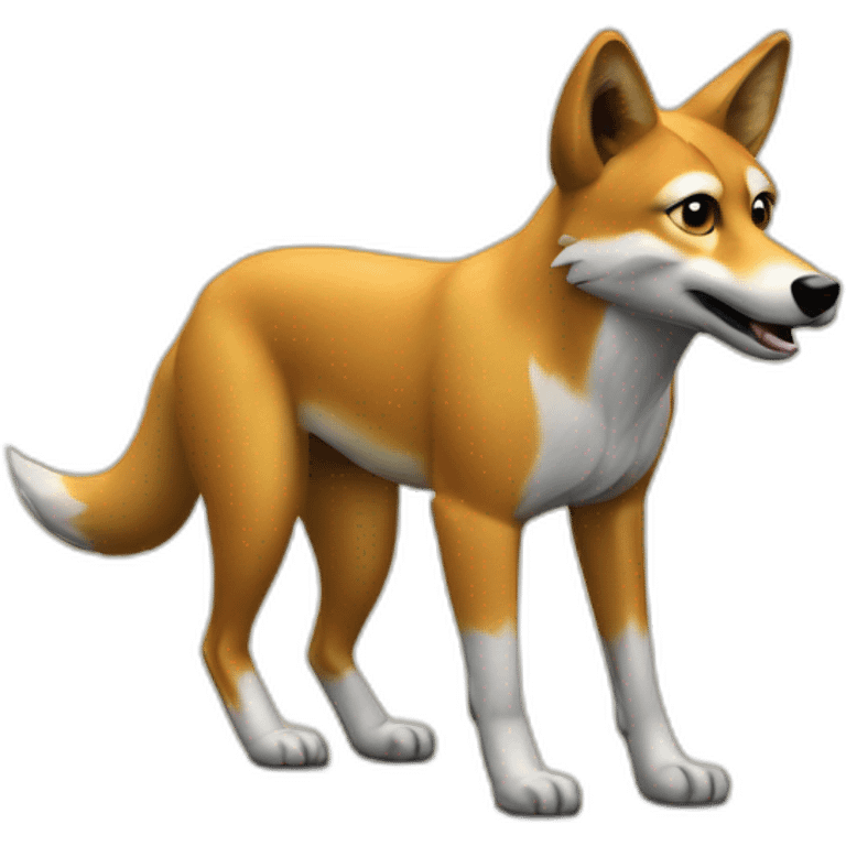 A dingo playing a Sega Genesis emoji