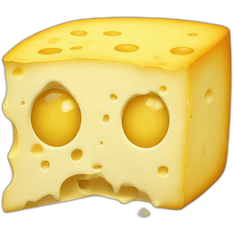 piece of cheese with laser eyes emoji