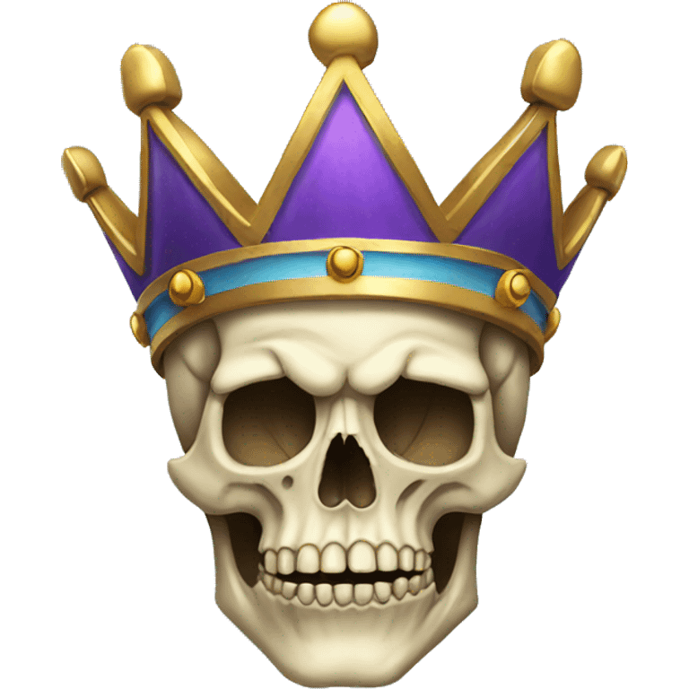 Skull king crown emoji