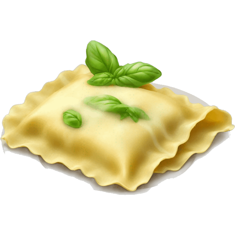 Ravioli with basilic emoji