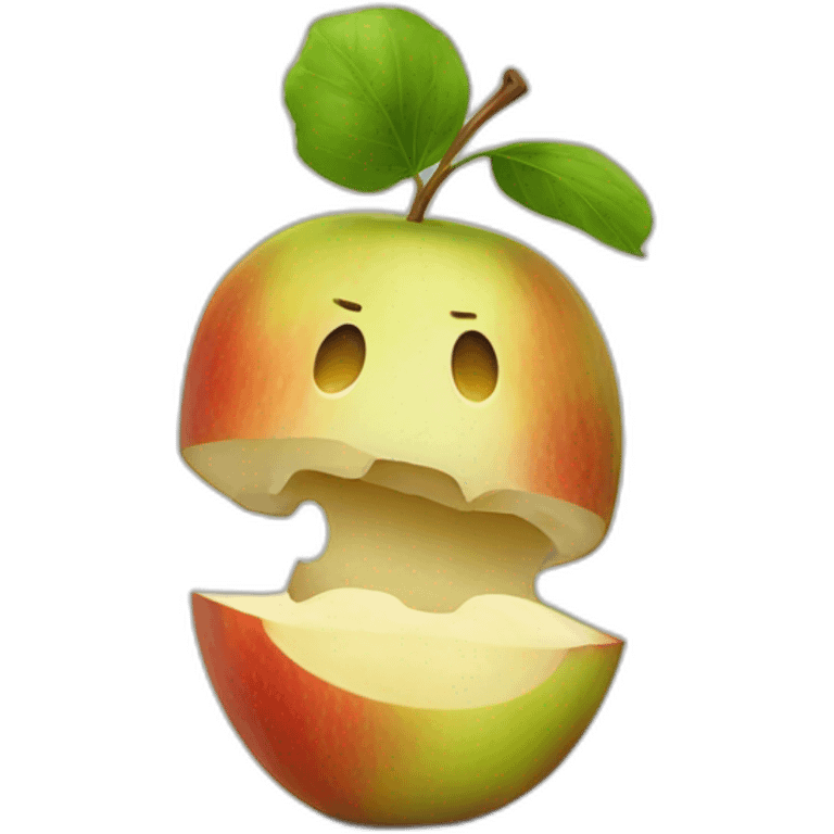 Chat mange pomme emoji