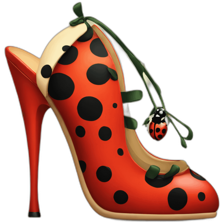 Lady bug in high heels emoji