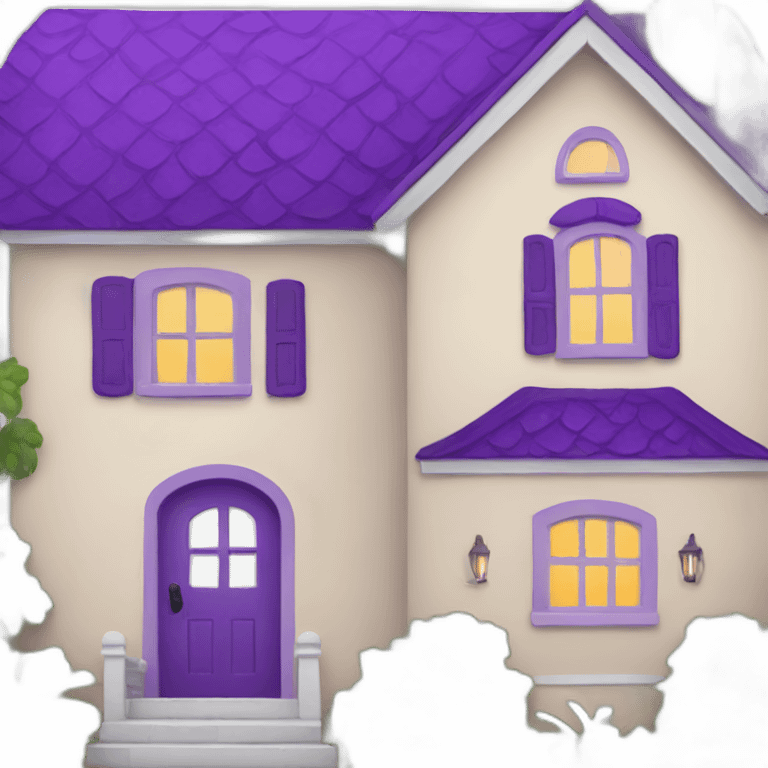 purple house emoji