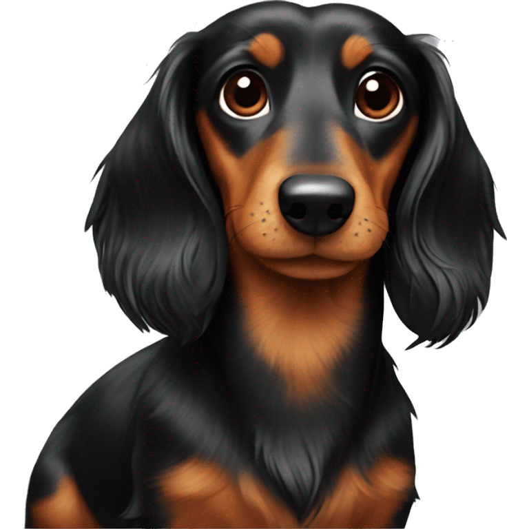 Longhair dachshund emoji