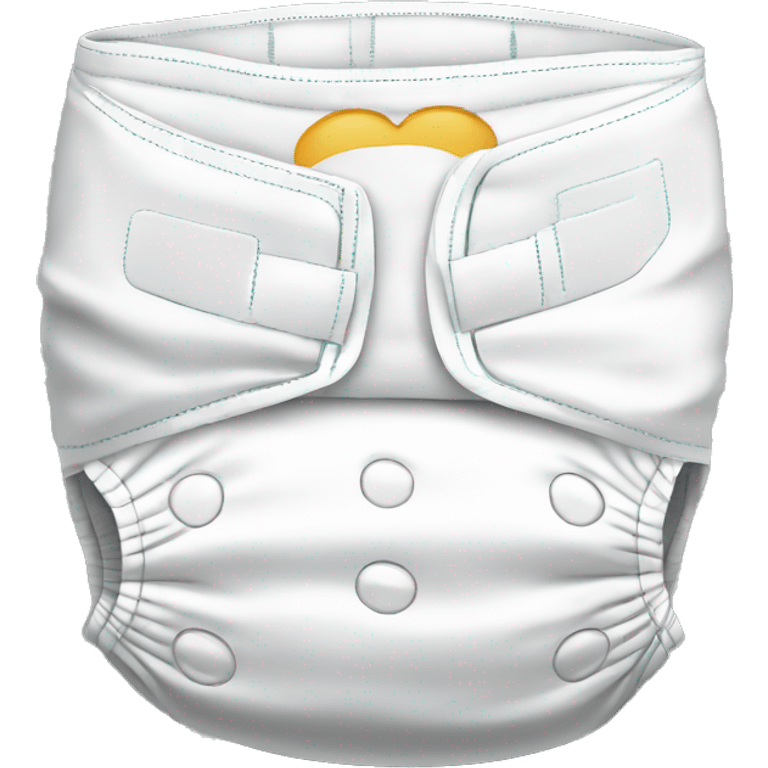 Thin plain white disposable baby diaper emoji