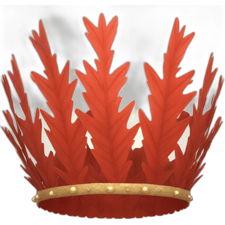 crown of red leaves emoji