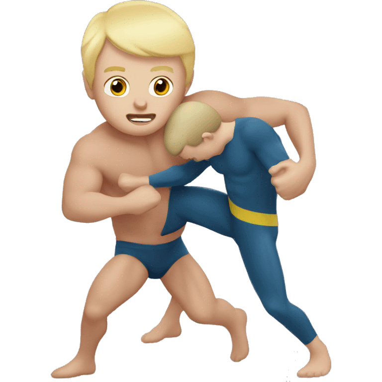 white boy wrestling match  emoji