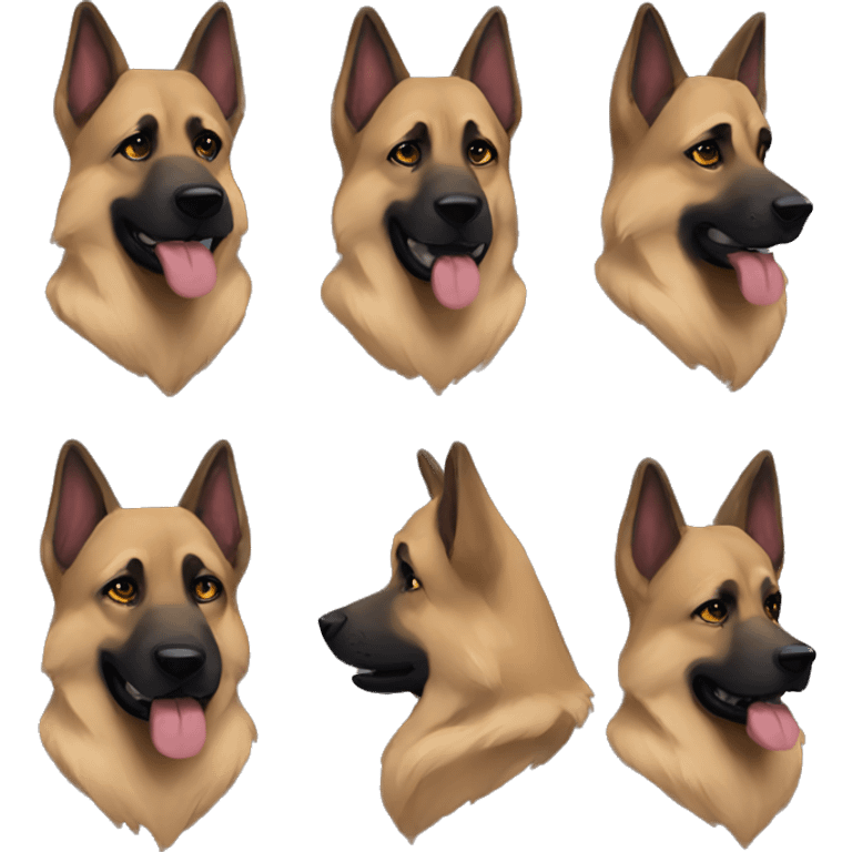 badass female german sheperd emoji