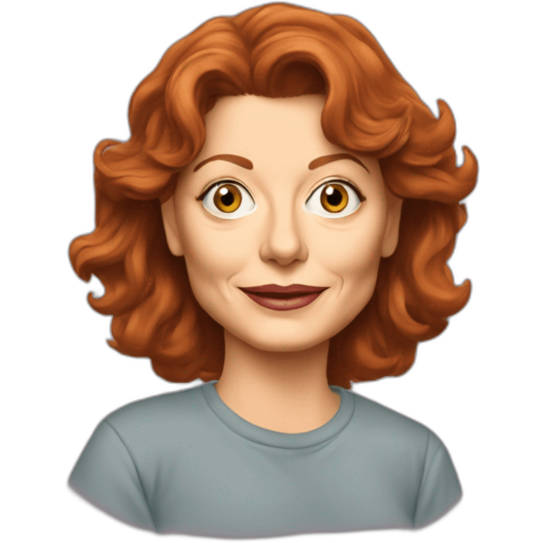 younger susan sarandon cartoon wearing tee  emoji