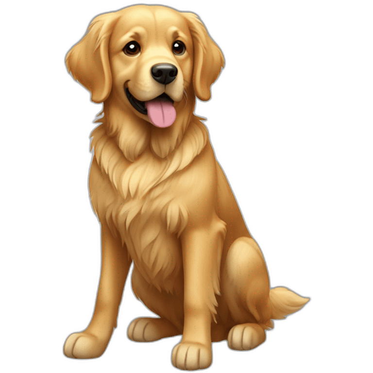 dog golden retriever full body emoji