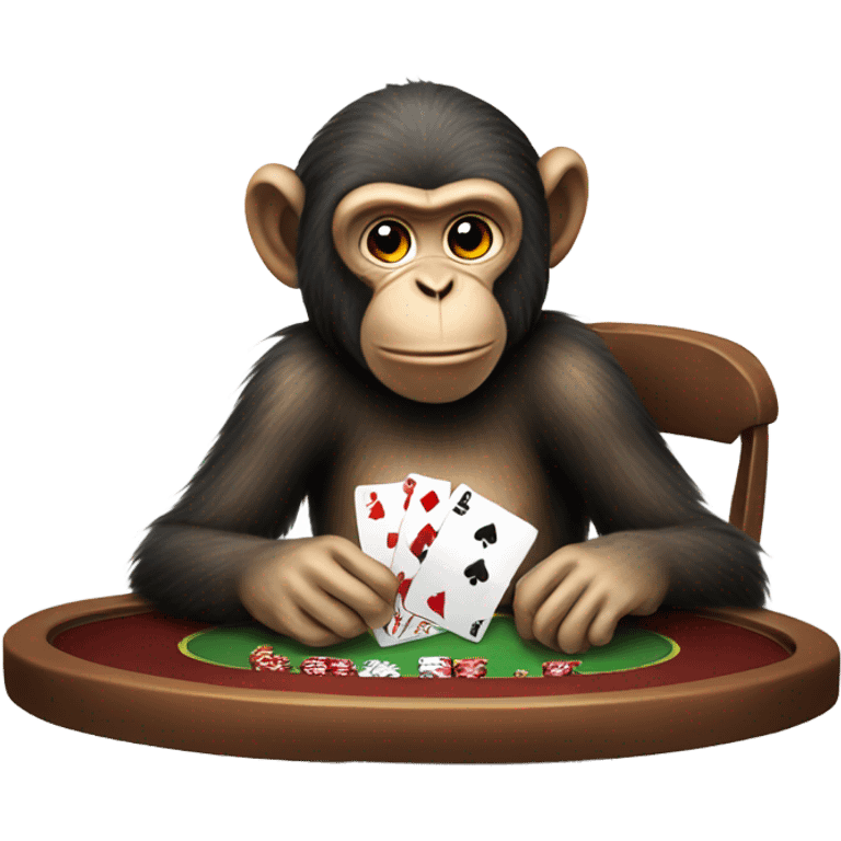 Monkey Playing Poker emoji