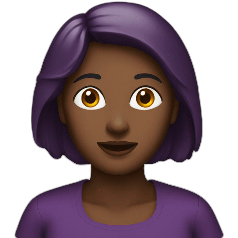 Woman aubergine emoji