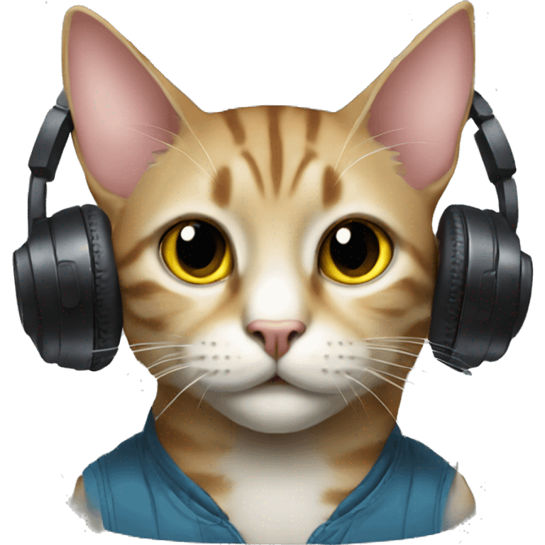 Cat dj emoji