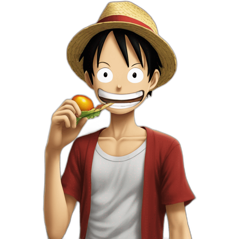 Monkey de luffy eating burj khalifa emoji