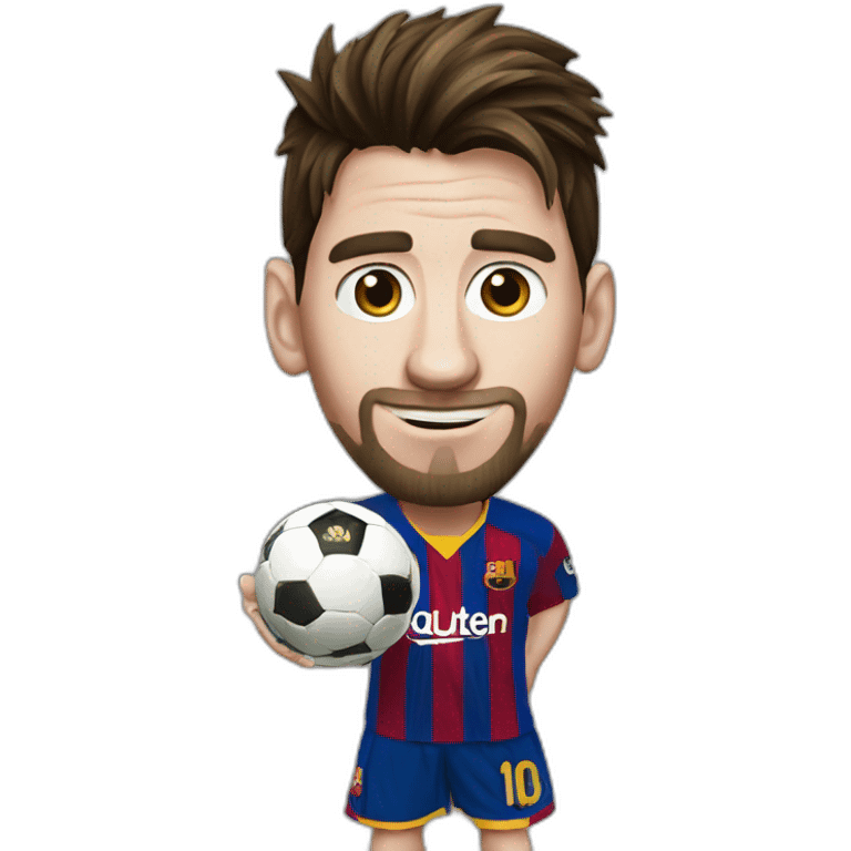 Messi with ballon d’or emoji