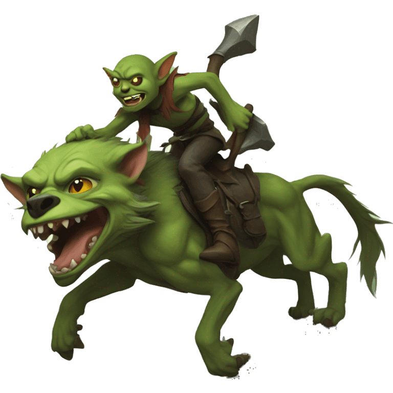 goblin riding a worg  emoji