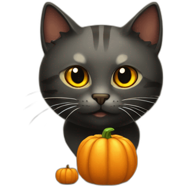 Pumpkin cat emoji