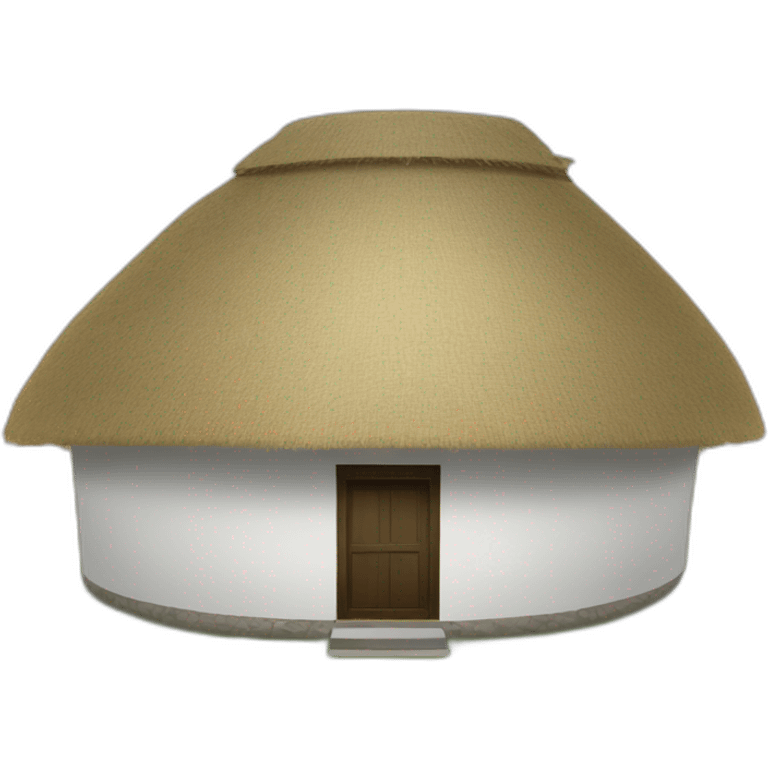 house with a round thatched roof emoji