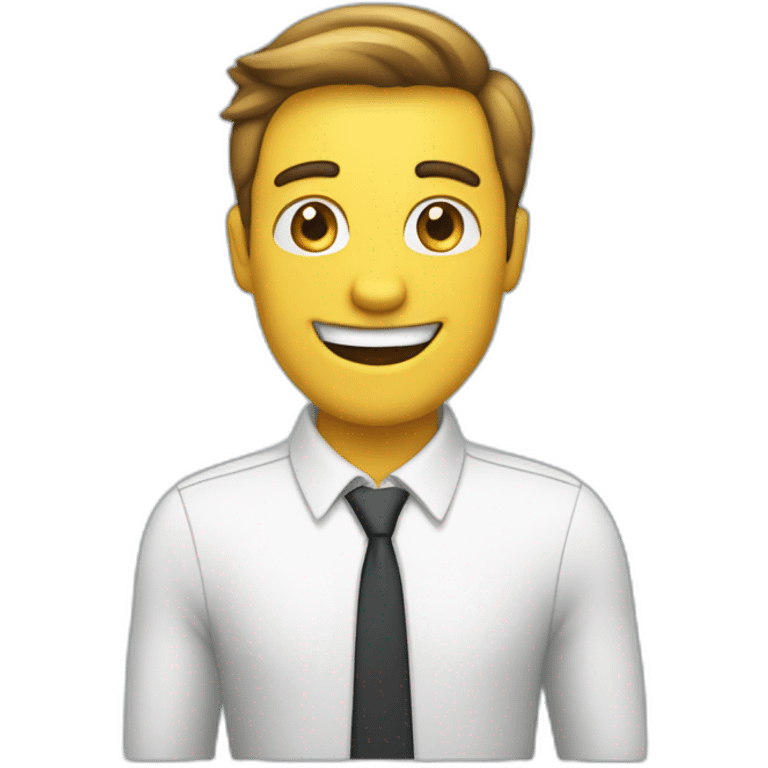 sales man skyrocket happy for sales emoji