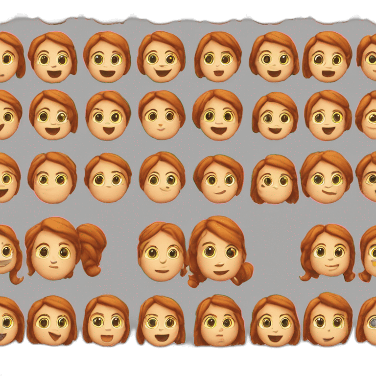 Petite fille rousse emoji