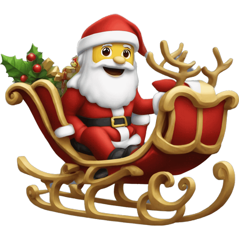 Santa on his sleigh  emoji