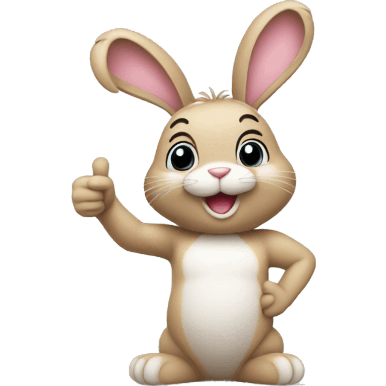 Bunny with thumbs up emoji