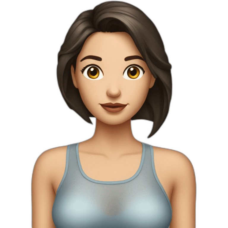 brunette-girl-wearing-seethrough-top emoji