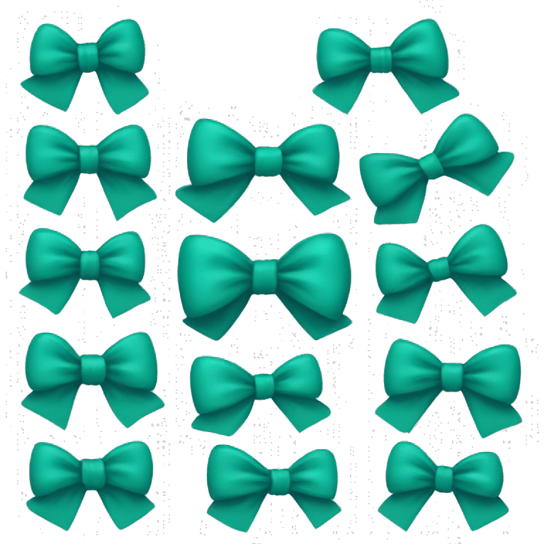 Teal bow emoji